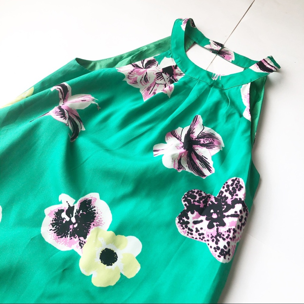 J Crew dress green floral size 0 - Picture 2 of 7